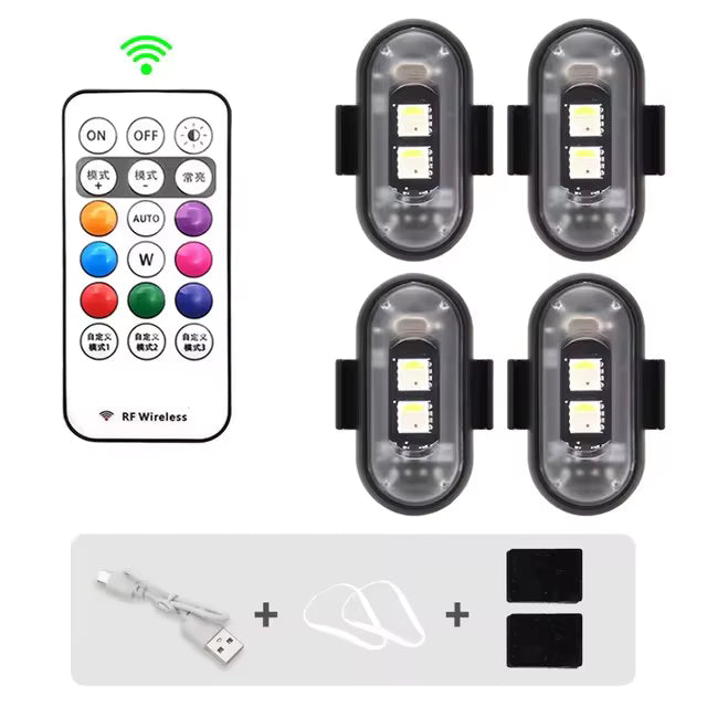 Kit LED RGB Sous-Siège Auto – Télécommande RF Sans Fil